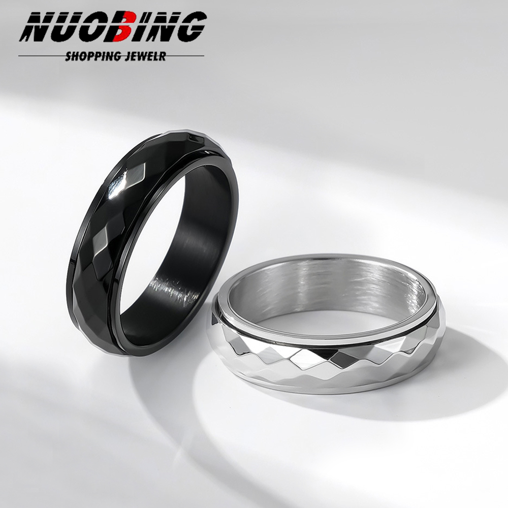 Initial Ring Custom - Men's Anti-pressure Stainless Steel Ring Rhombus
