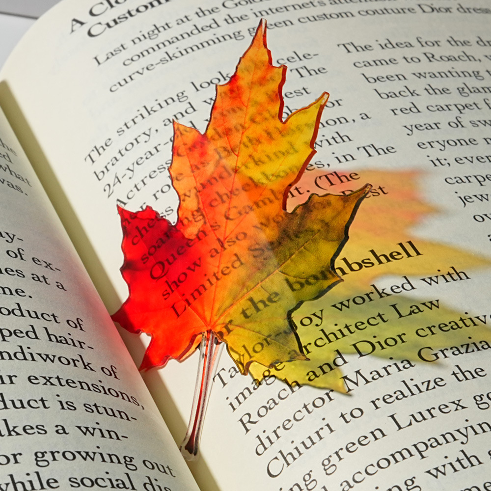 Dried Flower Bookmark - New Delicate Leaves Bookmark Transparent Unique