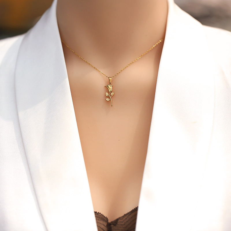 316 stainless steel fashion ro - огляд і ціна Birth Flower Necklace