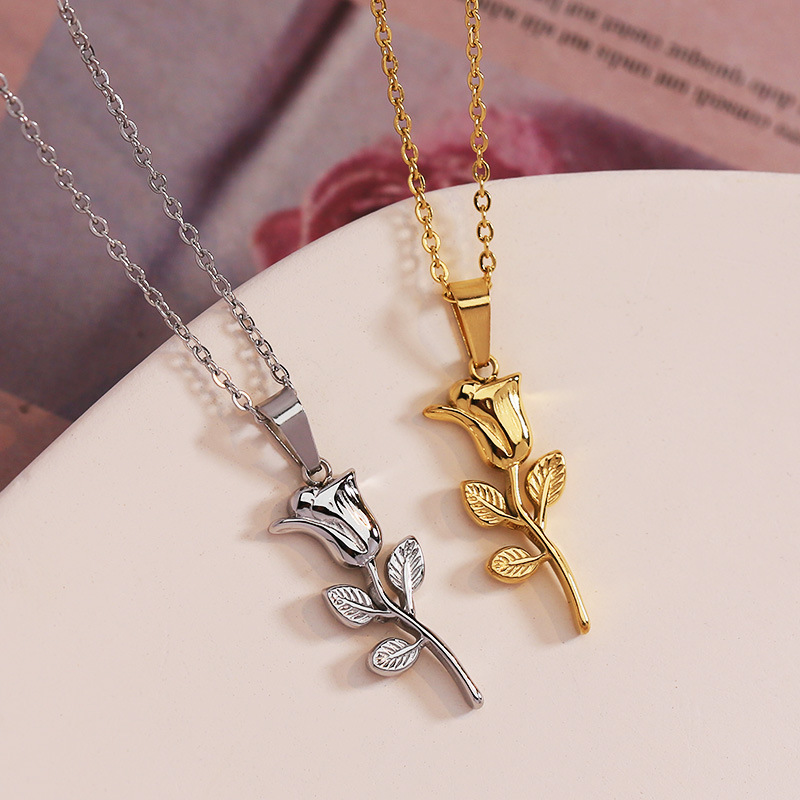 316 stainless steel fashion ro - огляд і ціна Birth Flower Necklace