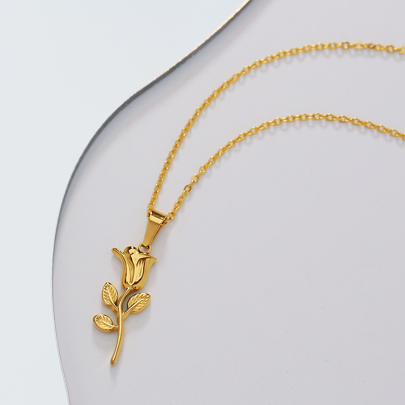 316 stainless steel fashion ro - огляд і ціна Birth Flower Necklace