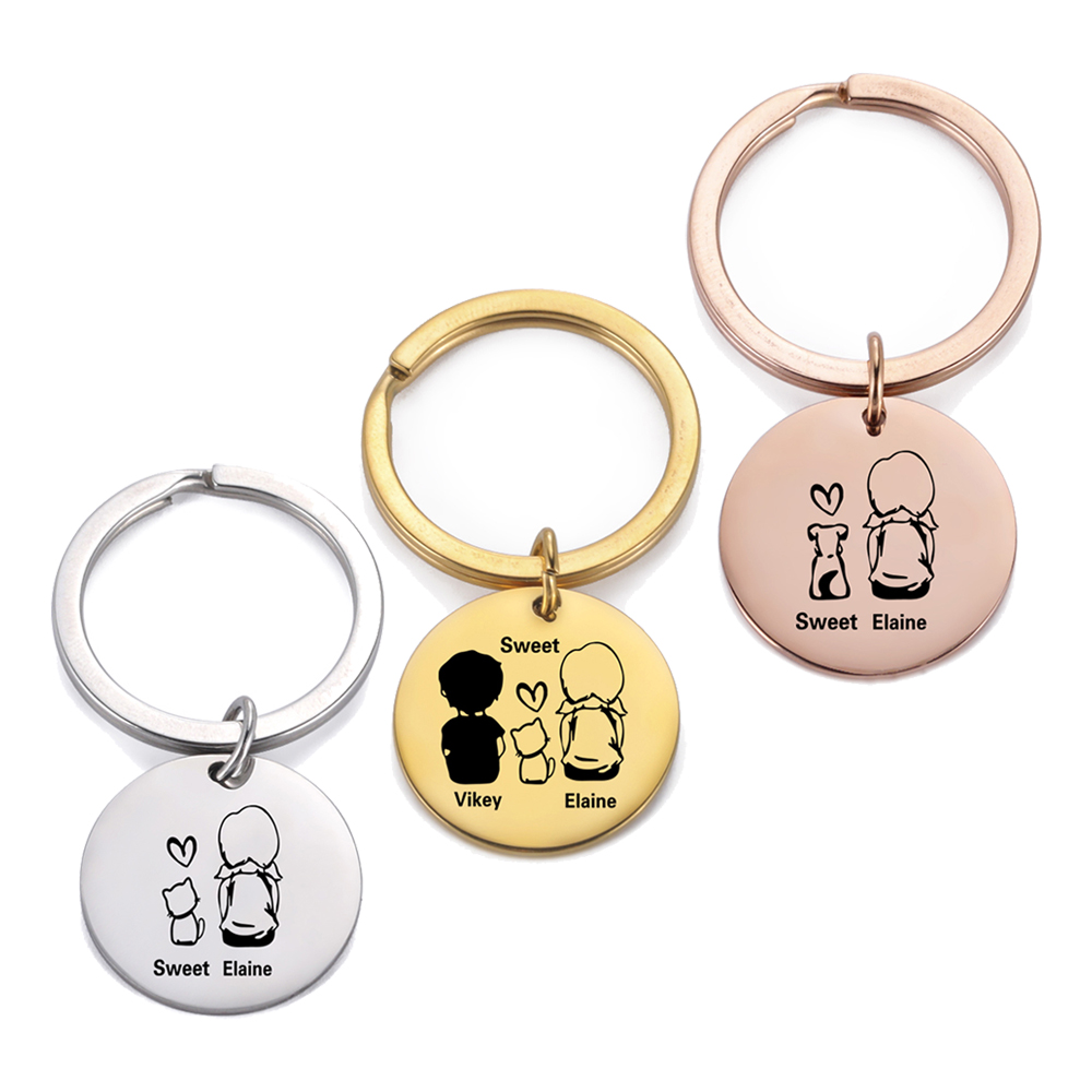 Family Personalized Keychain C - огляд і ціна Initial Ring Custom