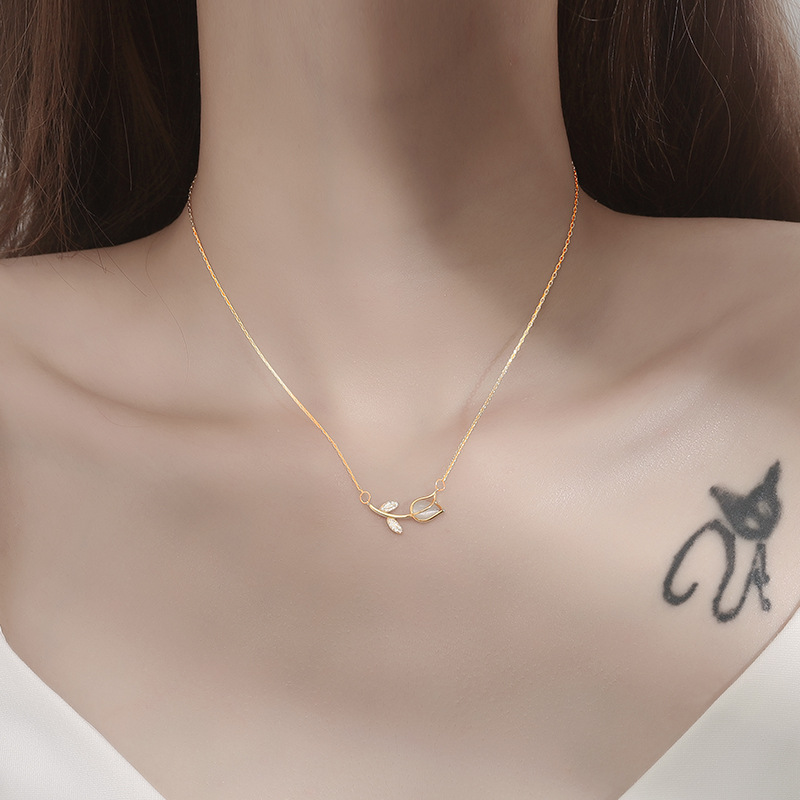Stainless Steel Rose Tulip Cry - огляд і ціна Birth Flower Necklace
