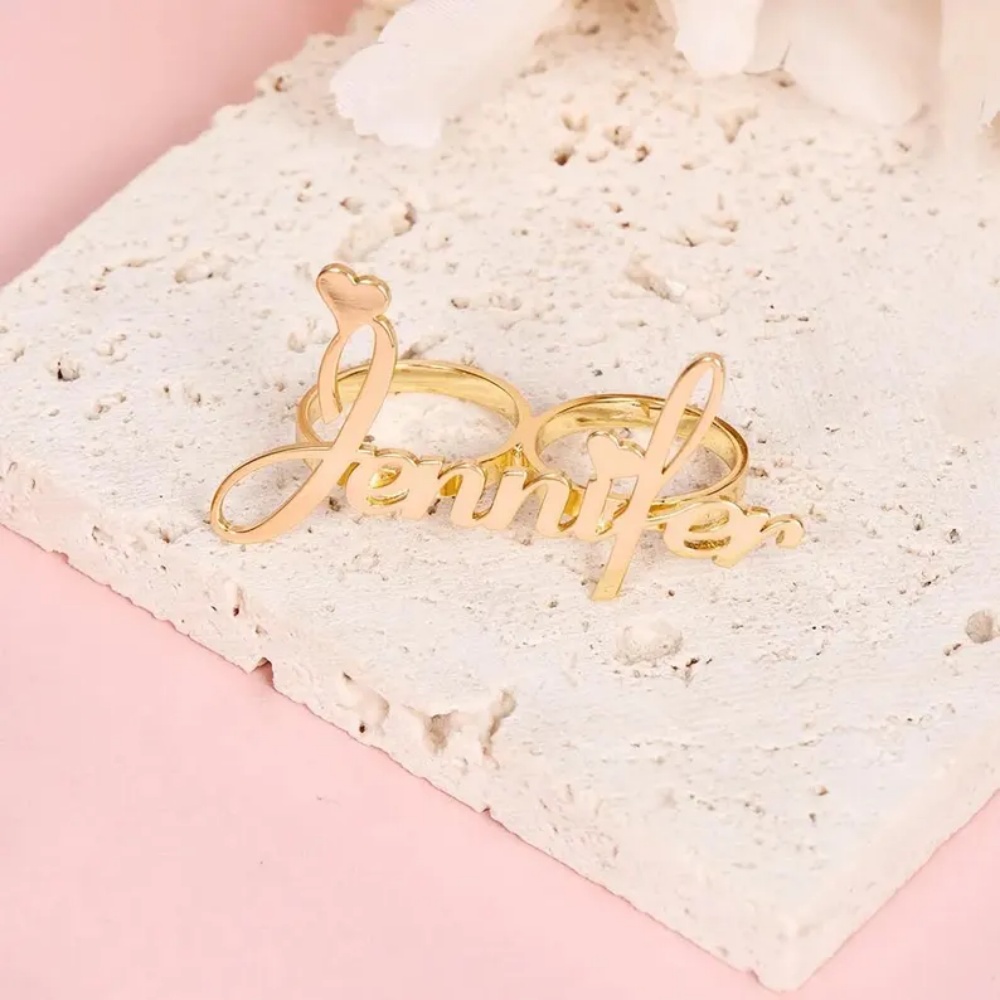 LeeChee Personalized Two Finge - огляд і ціна Initial Ring Custom